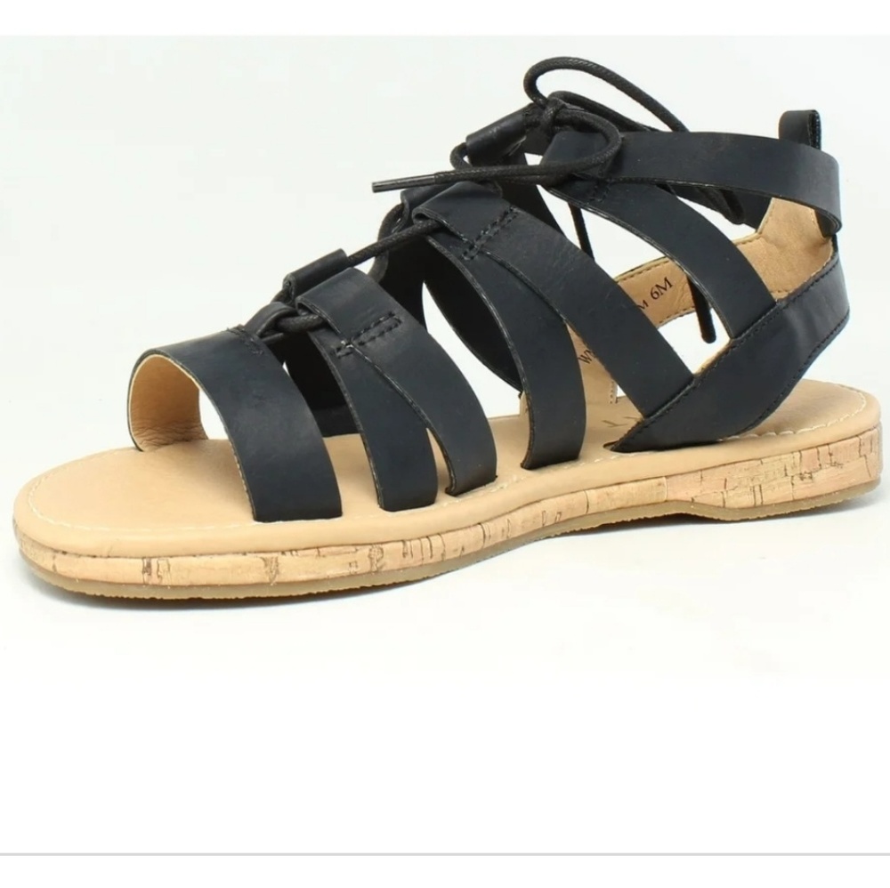 Report freedom gladiator lace up sandals 7 black